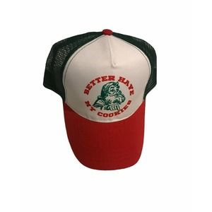 Funny Holiday Trucker Hat - Christmas Humor - Santa Naughty Nice Cookies